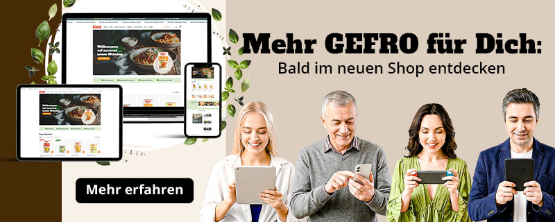 GEFRO DER NEUE WEBSHOP -- Button mit Mehr Erfahren