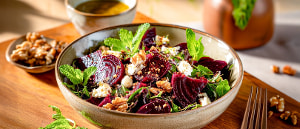 Rote Beete-Salat mit Feta und Walnüssen