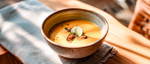 Muschelsuppe mit Safran