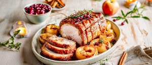 Schweinebraten mit Honig-Zimt-Soße