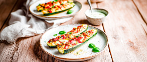Mediterran gefüllte Zucchini