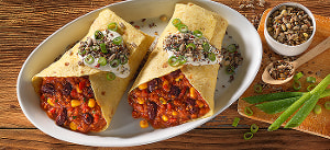 Tex Mex Tortilla Wraps mit Chili sin Carne