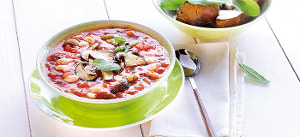 Toskanischer Bohneneintopf mit Steinpilzen