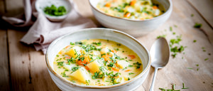 Kohlrabi-Kräutersuppe