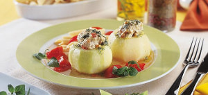 Kohlrabi mit Brätfüllung