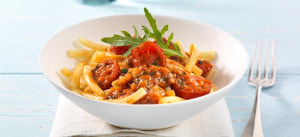 Maccaroni mit veganer Bolognese