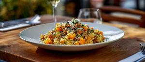 Würziges Rübenrisotto mit Steinpilzöl