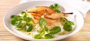 Sauerkrautsalat mit gebratener Birne