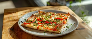 Bayerischer Flammkuchen mit Obazda